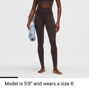 lululemon athletica align super huge rise 28” Dark Brown Leggings